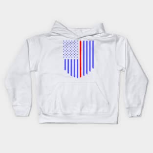 American Flag inspired Shield Kids Hoodie